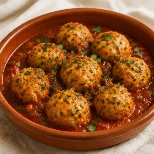 Boulettes de poisson marocaines mijotées en sauce tomate