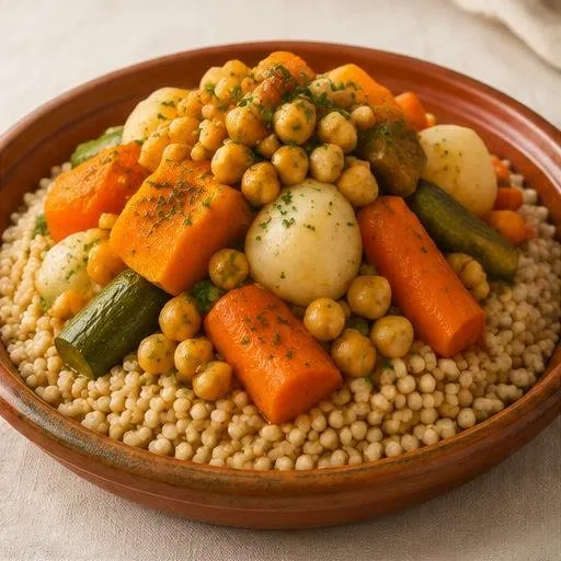 Couscous d’orge belboula aux légumes d’hiver