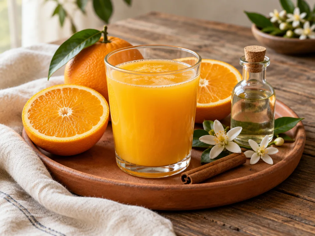 Verres de jus d'orange fraîchement pressé