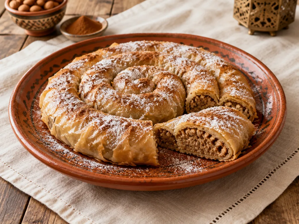 M'hencha aux amandes en spirale
