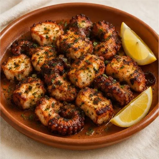 Poulpe grillé mariné, spécialité côtière marocaine