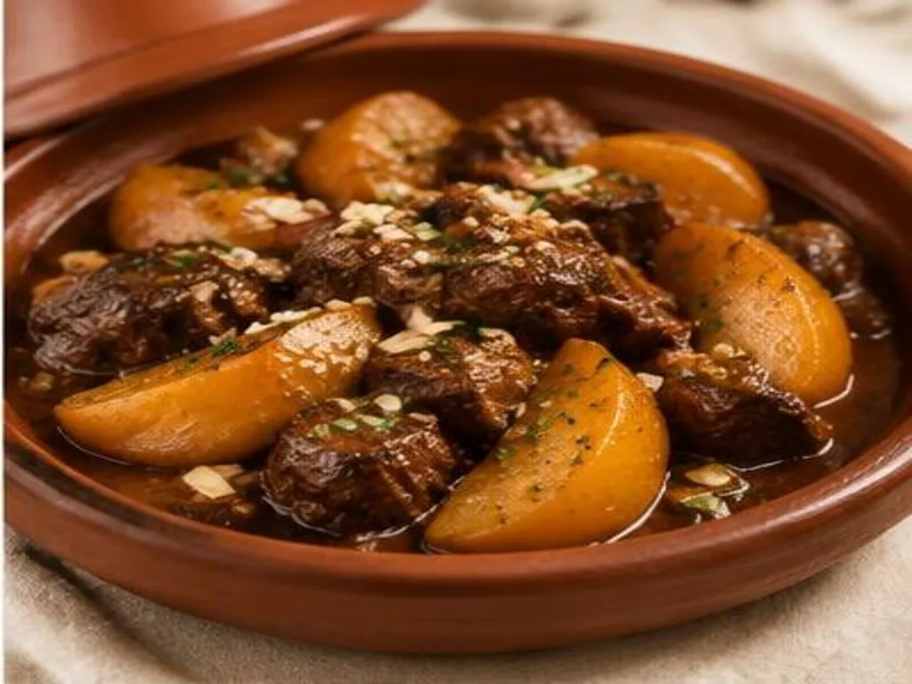 Tajine de bœuf aux coings, plat marocain sucré-salé d'automne