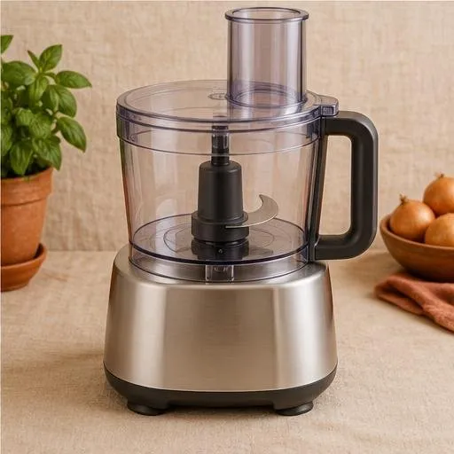 Robot culinaire avec bol transparent et lame
